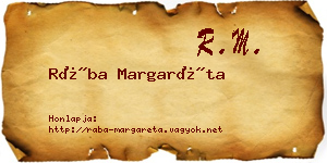 Rába Margaréta névjegykártya